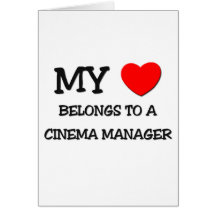 Mein Herz gehört einem KINO-MANAGER Grußkarten