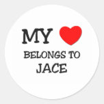 Mein Herz gehört Jace Runder Aufkleber