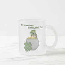 Mein Kobold passt Sie - mattierter Glasbecher auf Teehaferl