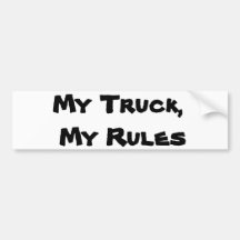 Mein LKW, meine Regeln Autoaufkleber