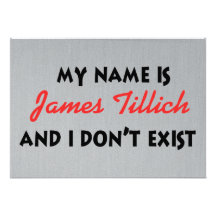 Mein Name ist James Tillich Individuelle Einladungen