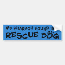 Mein Pharao-Jagdhund ist ein Rettungs-Hund Autosticker