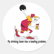 Mein trinkendes Team hat ein Bowlingsproblem Sticker