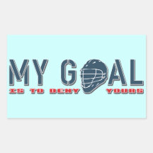 Mein Ziel ist, Ihr, Lacrosse zu verweigern Rechteckige Sticker