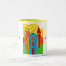 Mein Zuhause ist mein Schloss Kaffee Haferl