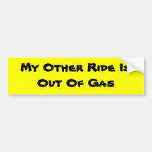 Meine andere Fahrt ist aus Gas heraus Auto Sticker