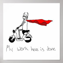 Meine Arbeit hier ist getanes Plakat