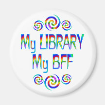Meine Bibliothek BESTE FREUNDIN Kühlschrankmagnet