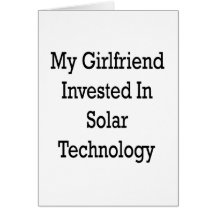 Meine Freundin investiert in der Solartechnologie Karte