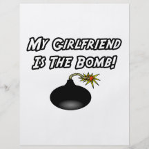 Meine Freundin ist die Bombe Flyerbedruckung