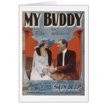 Meine FreundVintage Songbook-Abdeckung Grußkarte