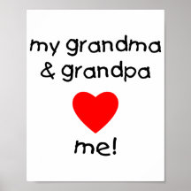 meine Großmutter- u. Großvater-Liebe ich Plakate