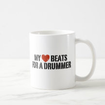 Meine Herz-Schläge für einen Schlagzeuger Kaffee Haferl