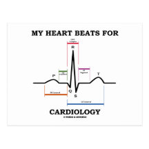 Meine Herz-Schläge für Kardiologie (Kurve-Rhythmus Postkarte