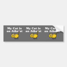 Meine Katze ist ein Atheist Autosticker