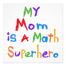 Meine Mamma-Mathe-Superheld-T-Shirts und Geschenke Personalisierte Einladungskarte