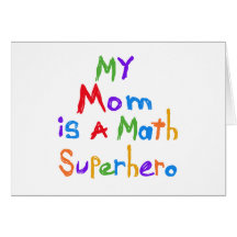 Meine Mamma-Mathe-Superheld-T-Shirts und Geschenke Grußkarte