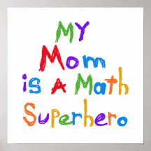 Meine Mamma-Mathe-Superheld-T-Shirts und Geschenke Posterdruck