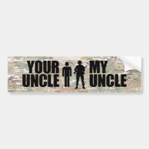 Meine Onkel-Aufschläge im Militär Auto Sticker
