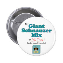 Meine Riesenschnauzer-Mischung ist alle das! Anstecknadelbutton