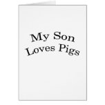 Meine Sohn-Liebe-Schweine Grußkarten