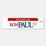 Meine Tatzen mögen Ron Paul Autoaufkleber