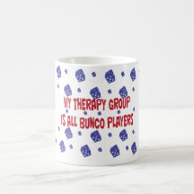 meine Therapiegruppe ist alle bunco Spieler Kaffee Tasse