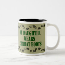 Meine Tochter trägt Kampf-Stiefel-Becher Tee Tasse