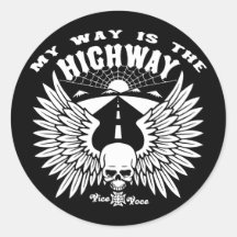 Meine Weisen-Landstraße Runder Sticker