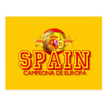 Meister Spaniens 1964 und 2008 von Europa-Geschenk Postkarte