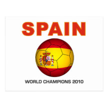 Meister Südafrika Spanien-Weltmeisterschaft-2010 Postkarten