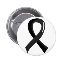 Melanom-schwarzes Band 3 Anstecknadelbutton
