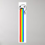 Meme Regenbogen kotzen Plakat