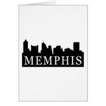 Memphis-Skyline Grußkarte