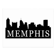 Memphis-Skyline Postkarten