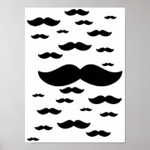 Menge von Schnurrbärte Plakat