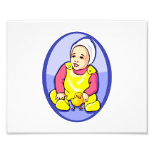 menschliches Baby mit blauem Oval yellow.png des K Kunstfotos