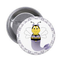 MerBee Hummel-Bienen-Knopf Button