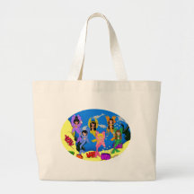 Merfairies im Ozean mit Delphin-Tasche