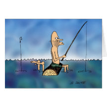 Merkwürdige Tagesfischen-Cartoon-Geburtstags-Karte