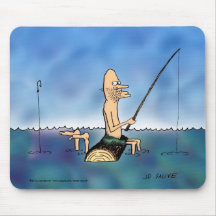 Merkwürdige Tagesfischen-Cartoon-Mausunterlage Mauspads