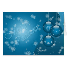 Merrry Weihnachten in der blauen Karten-Schablone