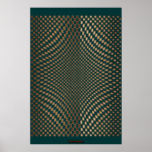 Metall-Blick futuristische Täuschungs-Wand-Kunst I Posterdrucke