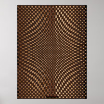 Metall-Blick futuristische Täuschungs-Wand-Kunst X Posterdrucke