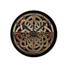 Metallische keltische Knoten-BronzeWanduhr Wanduhren