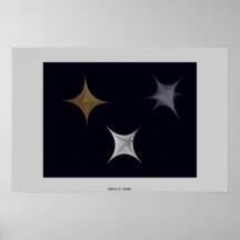 Metallische Sterne Plakate