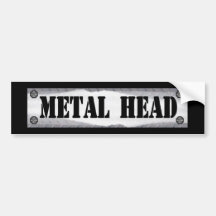 Metallkopf Auto Sticker