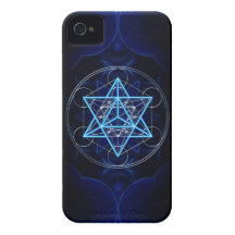 Metatrons Würfel -  Merkaba - Stern Tetraeder iPhone 4 Cover