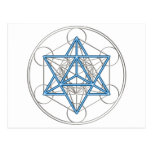 Metatrons Würfel -  Merkaba - Stern Tetraeder Postkarten