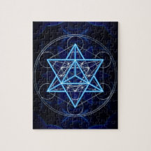 Metatrons Würfel -  Merkaba - Stern Tetraeder Jigsaw Puzzles